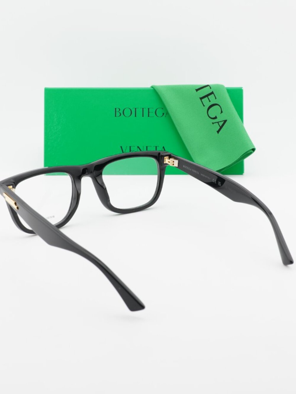 Bottega Veneta BV1129O 001 Rectangle Eyeglasses – Black 50mm - Picture 4 of 9